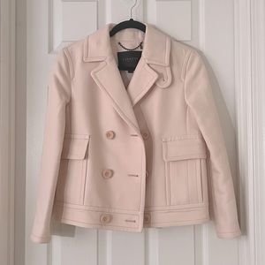 Coach round collar short peacoat jacket